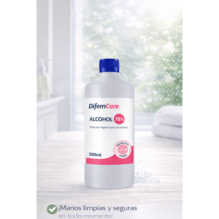 Alcohol Higienizante De Manos 70% Difem 500ml 5