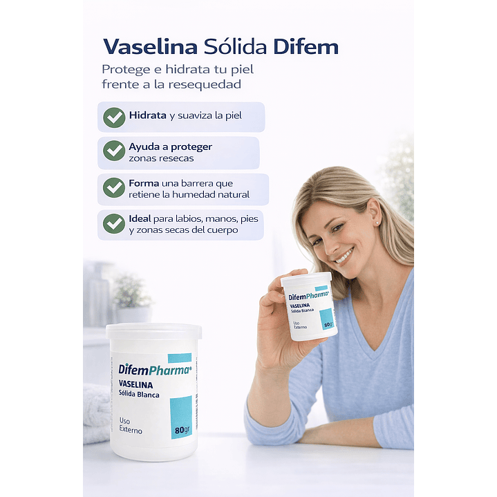 Vaselina Sólida Difem Hidratante Protectora  80g  4