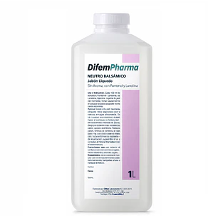 Jabón Neutro Balsámico Difem Sin Aroma Con Pantenol y Lanolina 1 L