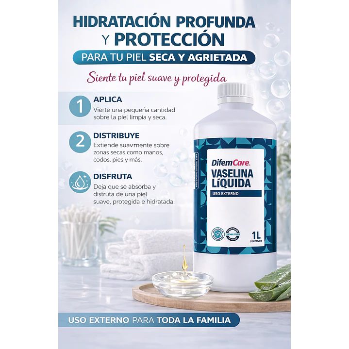 Vaselina Liquida Uso Externo Difem 1 Litro 2