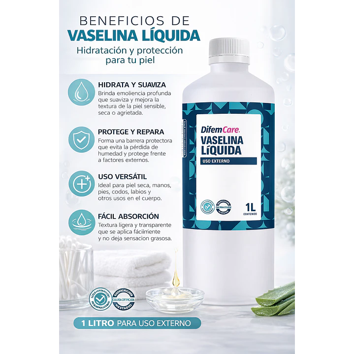Vaselina Liquida Uso Externo Difem 1 Litro 4