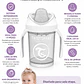 Vaso Bebé  Antiderrame +4M Twistshake Mini Cup Blanco  230ml  - Miniatura 3