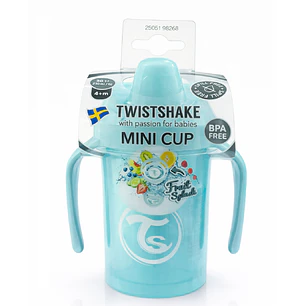 Vaso Bebé Antiderrame +4M Twistshake Mini Cup Azul 230ml 