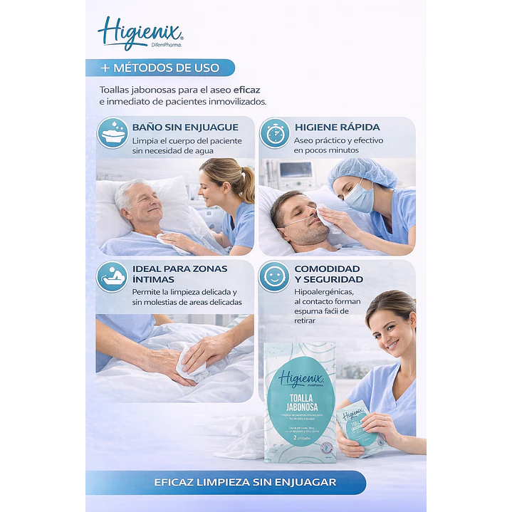 Toallas Multipropósito Extra Absorbentes Higienix Difem X24 4