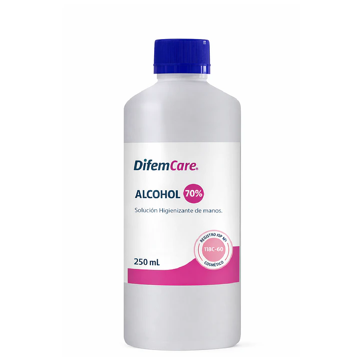Alcohol Higienizante De Manos 70% Difem 250ml 1
