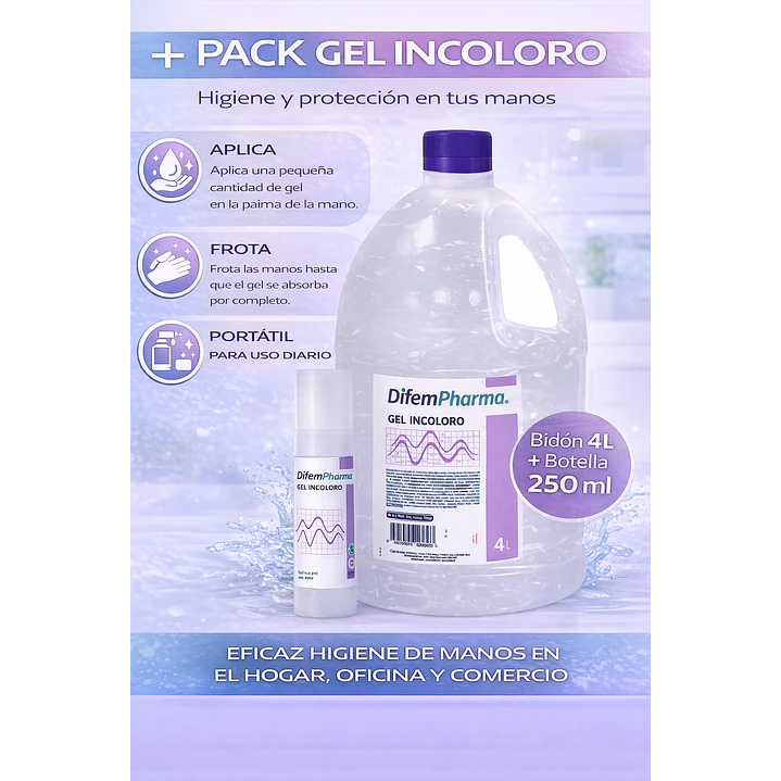 Gel Incoloro Bidón 4L + 250 ml Recarga 4