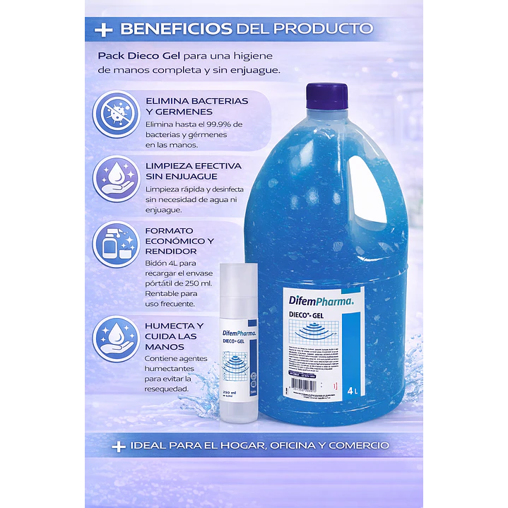 Gel Conductor Dieco Gel Bidon 4 Litros + Disp 250ml  2