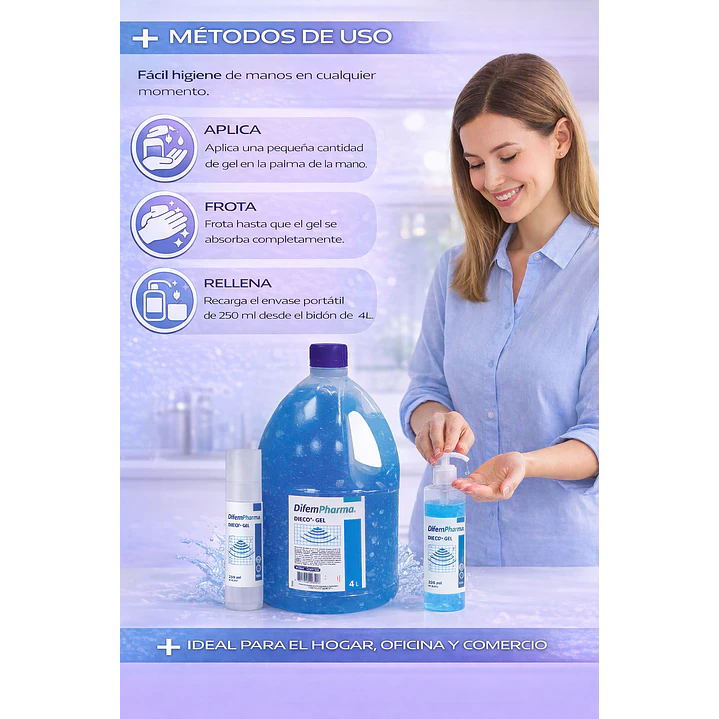 Gel Conductor Dieco Gel Bidon 4 Litros + Disp 250ml  3