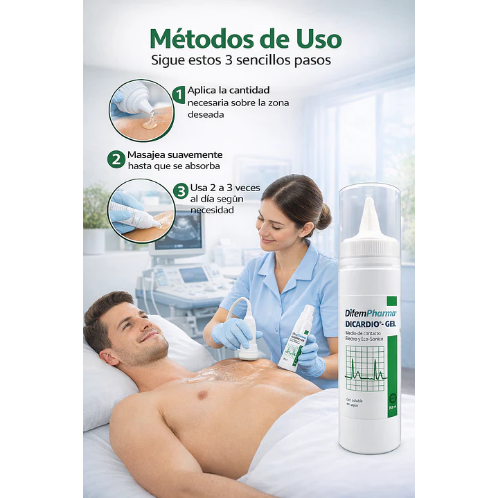 Gel Conductor Ultrasonido Dicardio 250 ml Difem Pack x6 3