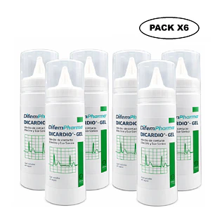 Gel Conductor Ultrasonido Dicardio 250 ml Difem Pack x6