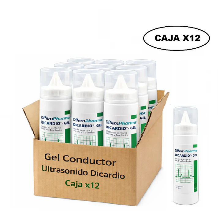 Gel Conductor Ultrasonido Dicardio 250 ml Difem Caja x12 1