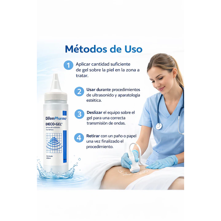 Gel Conductor Diecogel Difem 250ml Ultrasonido Pack x6 5