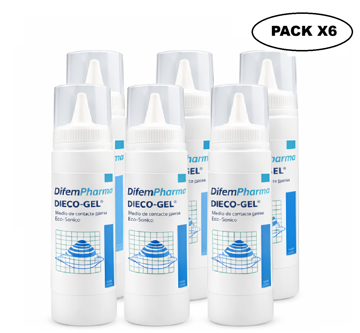 Gel Conductor Diecogel Difem 250ml Ultrasonido Pack x6