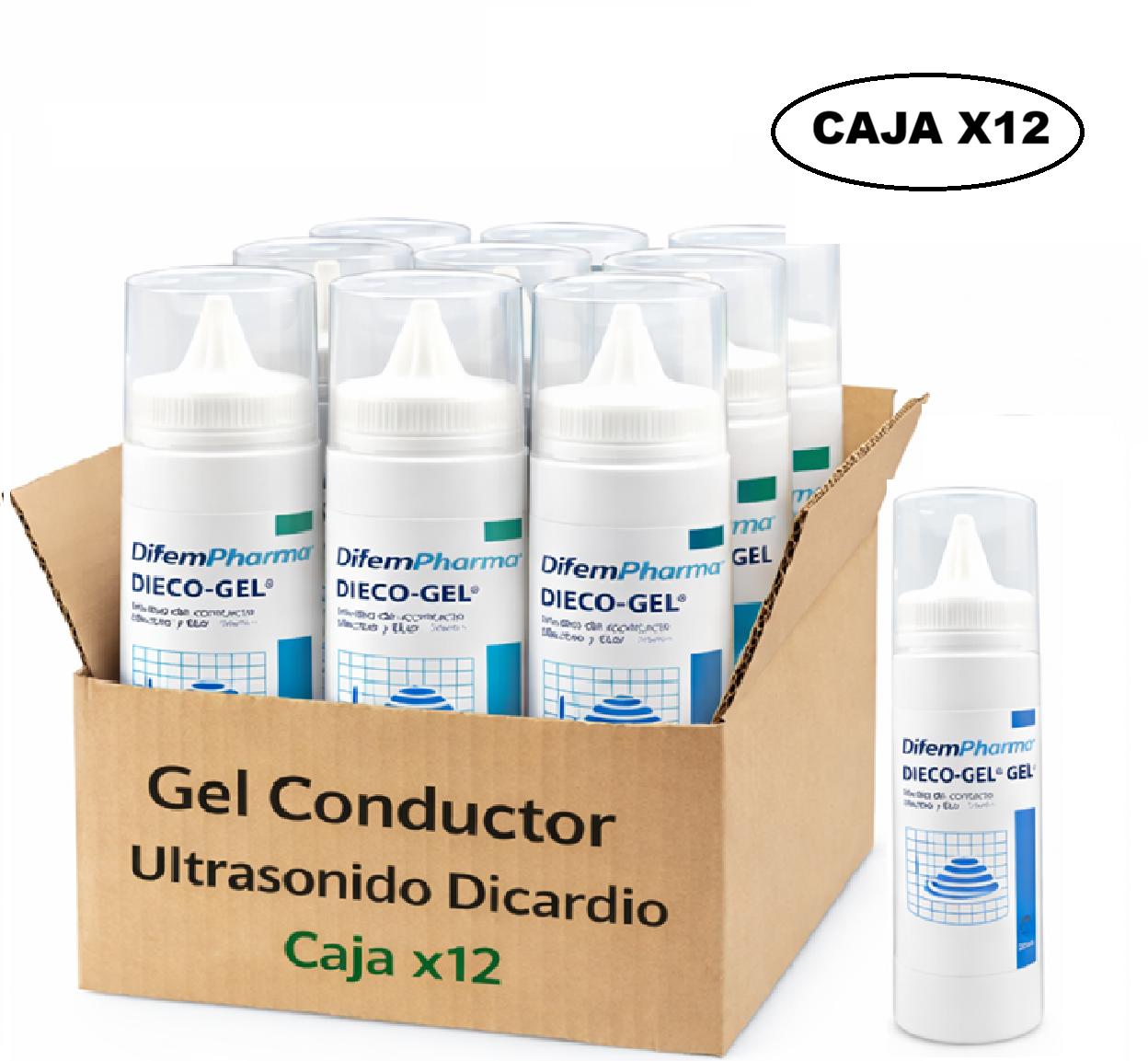 Gel Conductor Diecogel Difem 250ml Ultrasonido Caja x12