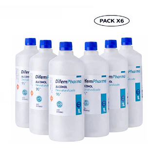Alcohol Desinfectante 95% Difem 1 L Pack x6