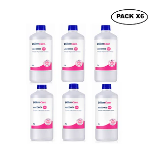 Alcohol Higienizante De Manos Difem 70% 1 L Pack x6 