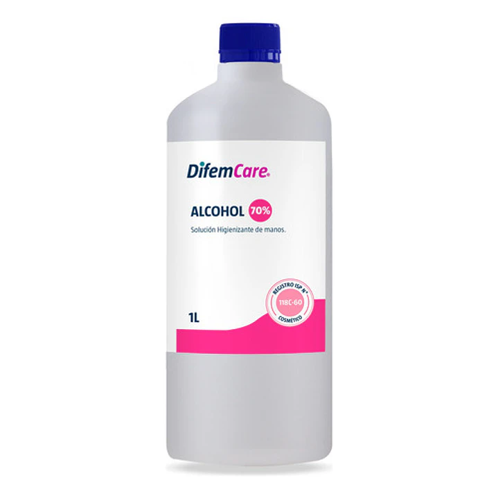 Alcohol Higienizante De Manos Difem 70% 1 L Caja x12 3