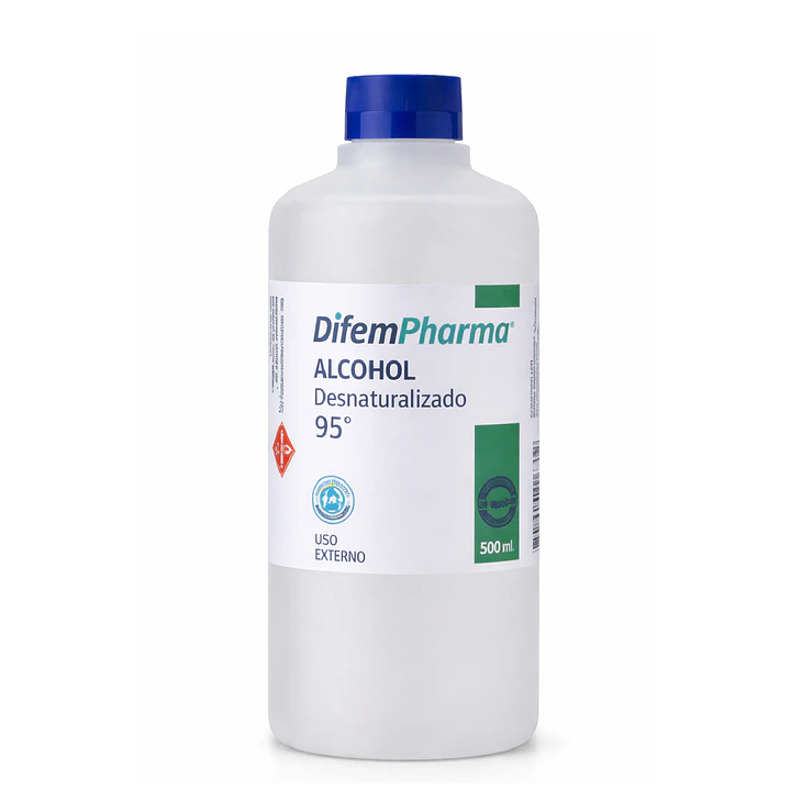 Alcohol Desnaturalizado 95% Difem 500ml Pack x10 3