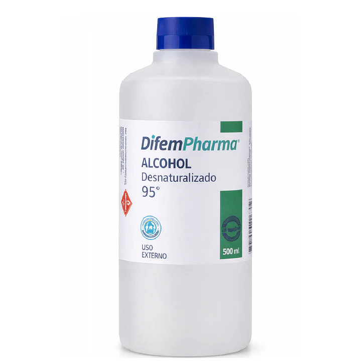 Alcohol Desnaturalizado 95% Difem 500ml Caja x20 2