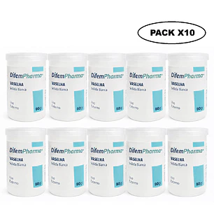 Vaselina Sólida Difem Hidratante Protectora  80g  Pack x10