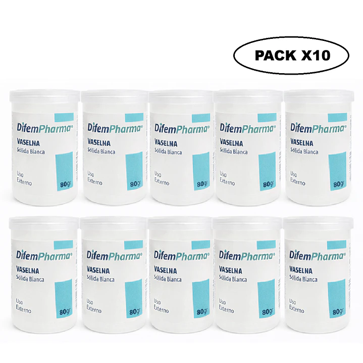 Vaselina Sólida Difem Hidratante Protectora  80g  Pack x10 1