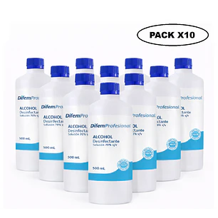 Alcohol Desinfectante 70% Difem 500ml Pack x10