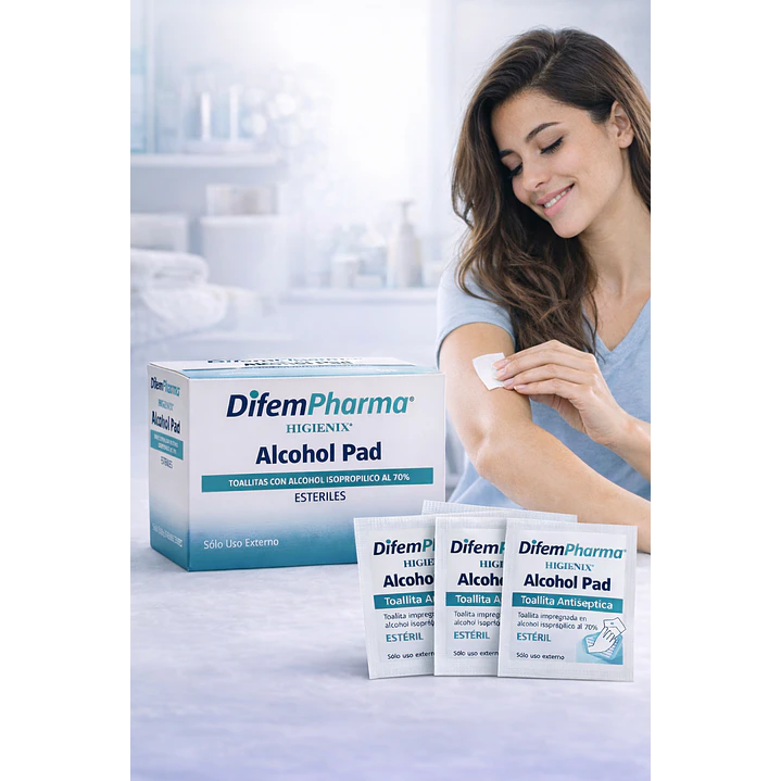 Alcohol Pad Higienix Toallitas Antisépticas x100 Caja x10 4
