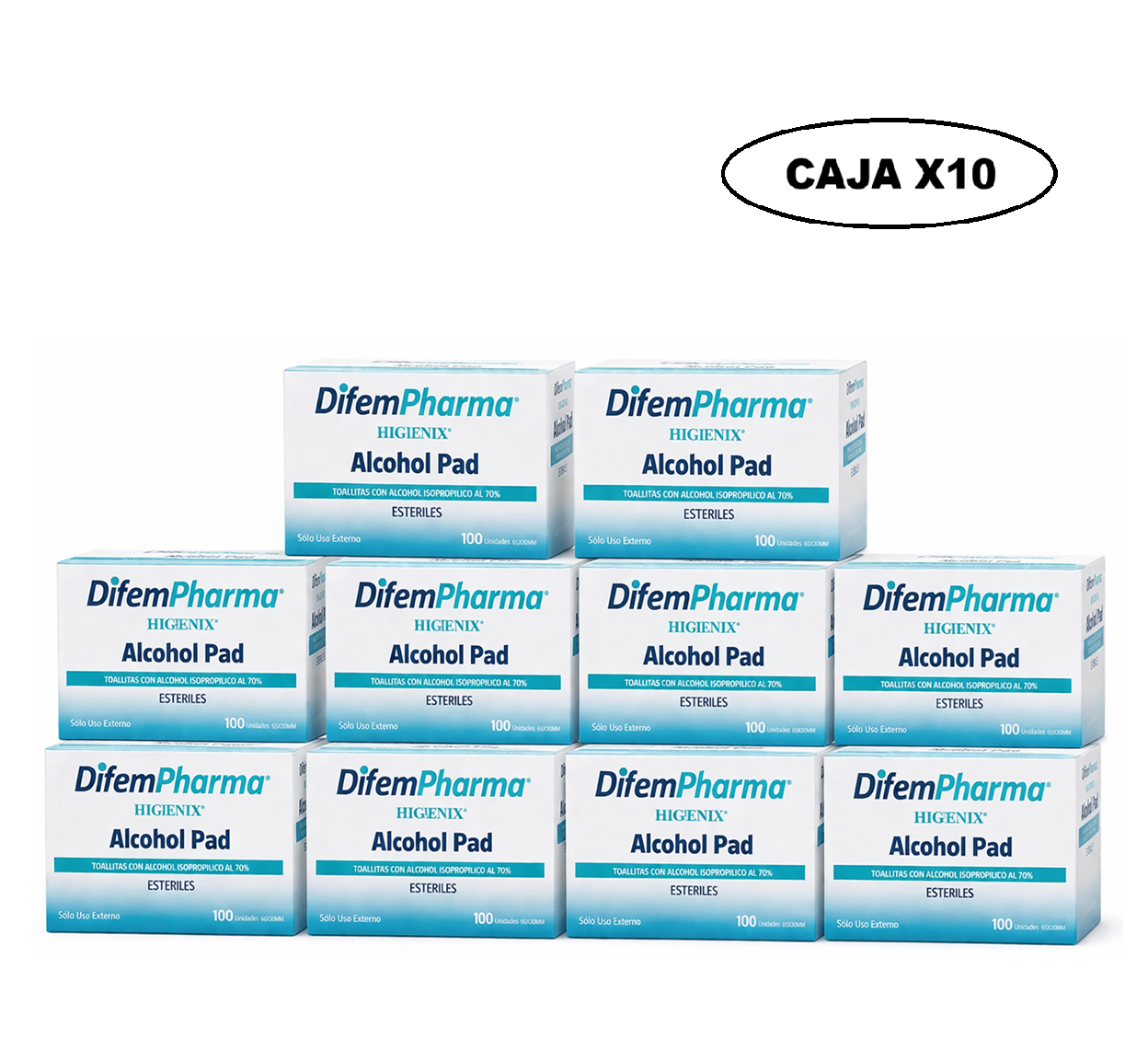 Toallitas con Alcohol IPA PAD Difem Pharma Caja 100 Unidades