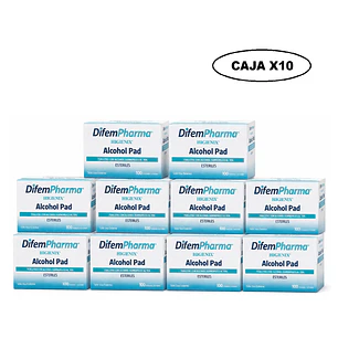 Alcohol Pad Higienix Toallitas Antisépticas x100 Caja x10