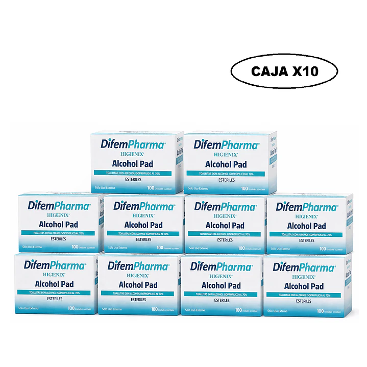 Alcohol Pad Higienix Toallitas Antisépticas x100 Caja x10 1