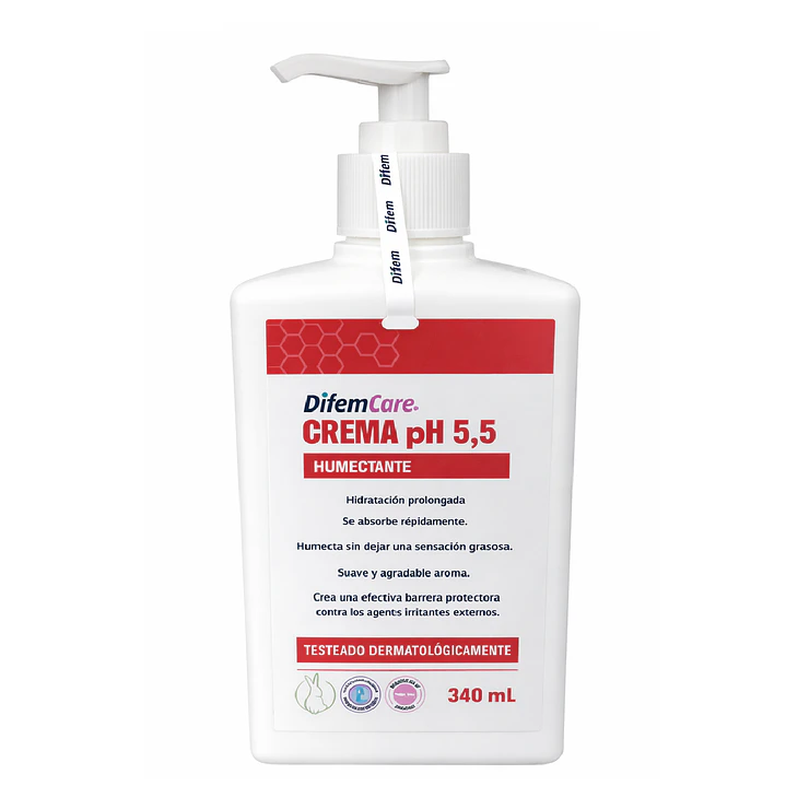 Crema Humectante pH 5.5 Hidratación Difem 340ml Caja x 15 2