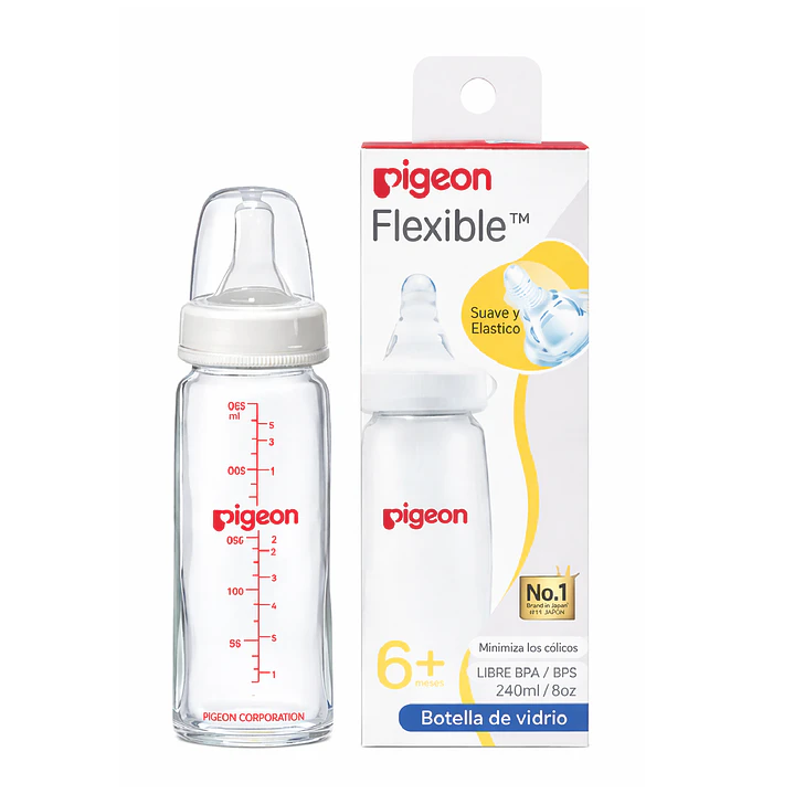 Biberón Pigeon Vidrio Flexible 120ml  1