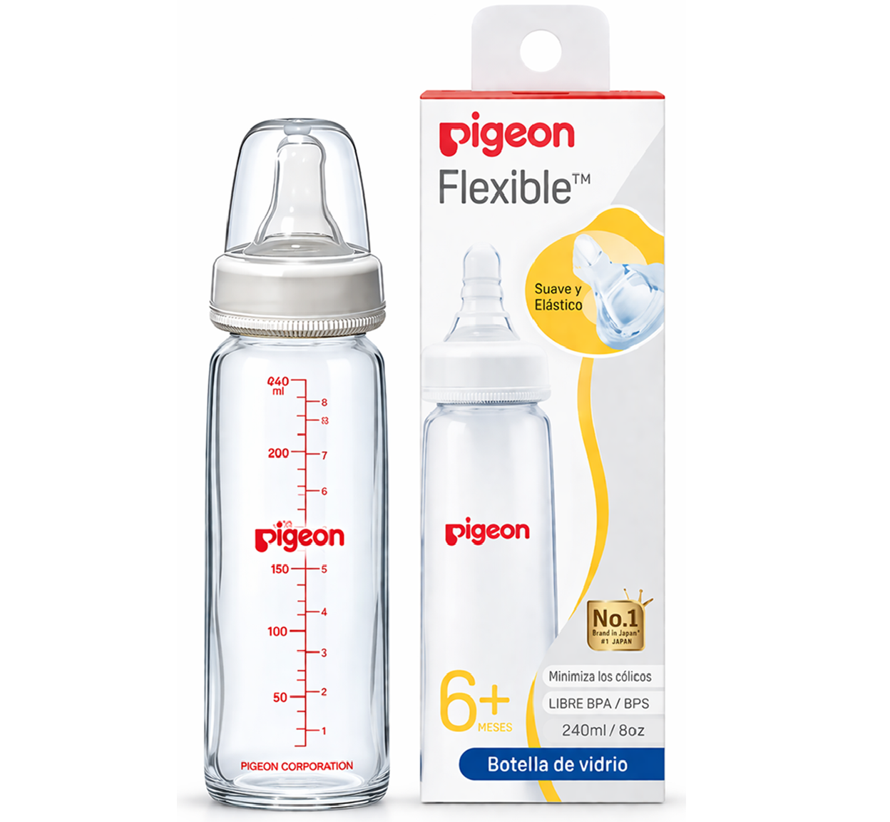 Biberón Pigeon Boca Standard (vidrio) 240 Ml