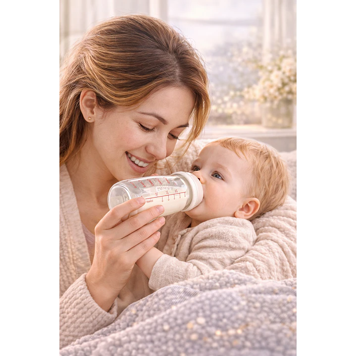 Biberón Vidrio Boca Standard Flexible Pigeon +6M 240ml 4