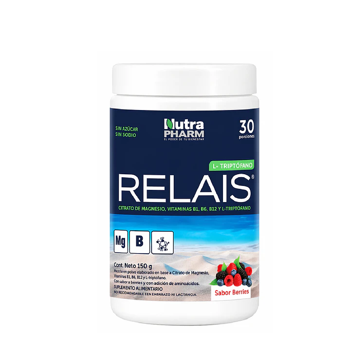 Relais Citrato De Magnesio Con Triptofano Nutrapharm Sabor Berries  150 Gr 2