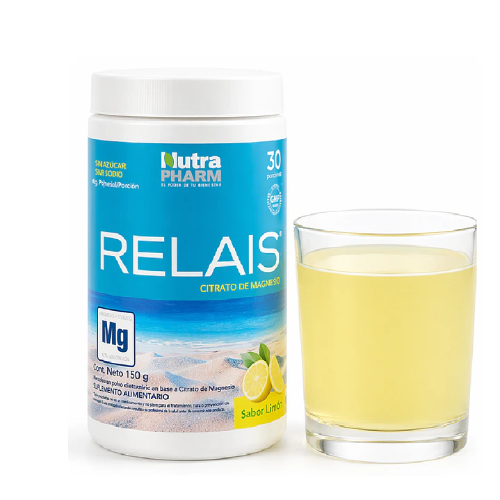  Relais Citrato De Magnesio Nutrapharm Sabor Limón 150 Gr 1