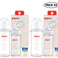 Biberón Vidrio Anticólicos Pigeon Softouch +3M 240ml Pack x2  - Miniatura 1