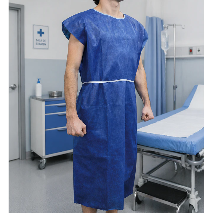 Bata Camisa Paciente Desechable Cranberry Pack x20 3