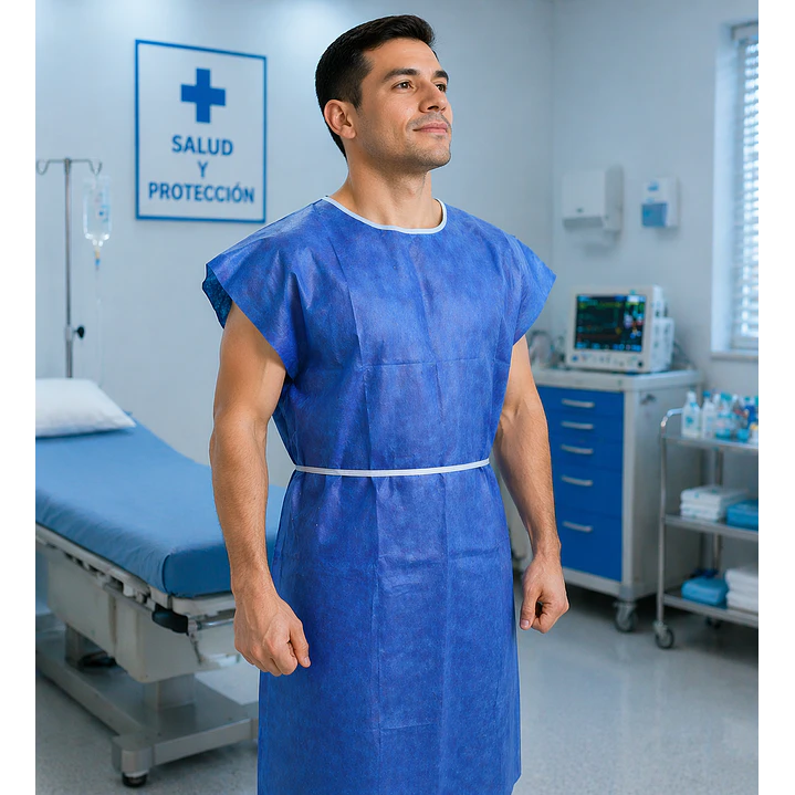 Bata Camisa Paciente Desechable Cranberry Pack x20 6