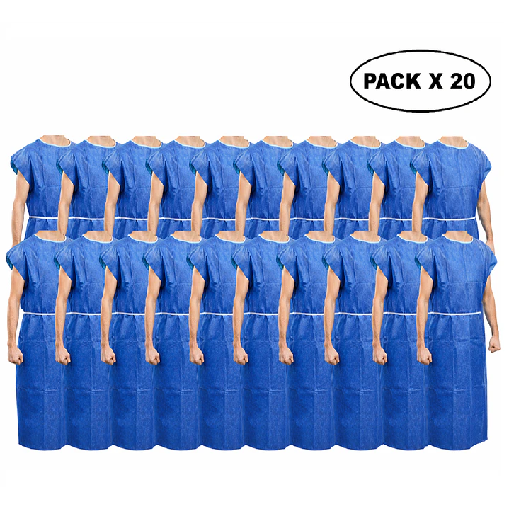 Bata Camisa Paciente Desechable Cranberry Pack x20 1