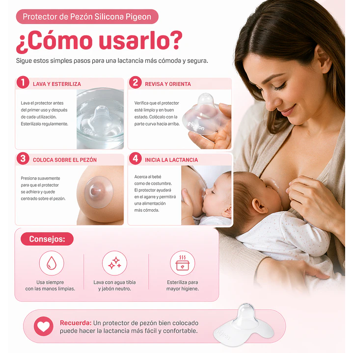 Protector De Pezon Silicona Pigeon Talla L 17mm 1 Unidad 5