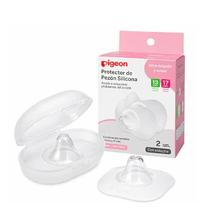 Protector De Pezon Silicona 2 Tamaños 13 Y 17mm + Estuche 