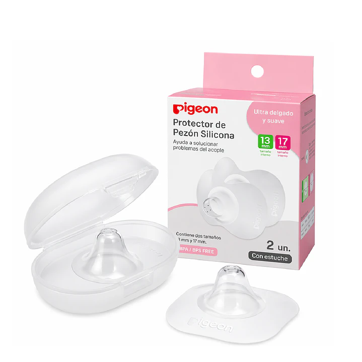 Protector De Pezon Silicona 2 Tamaños 13 Y 17mm + Estuche  1