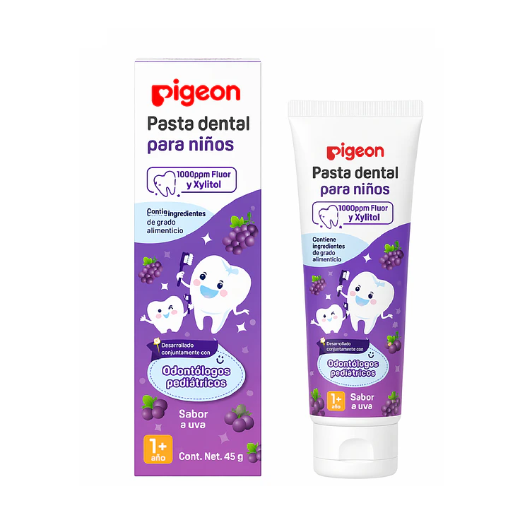 Pasta Dental Para Niños Pigeon Sabor A Uva 45Gr Pack x3 3