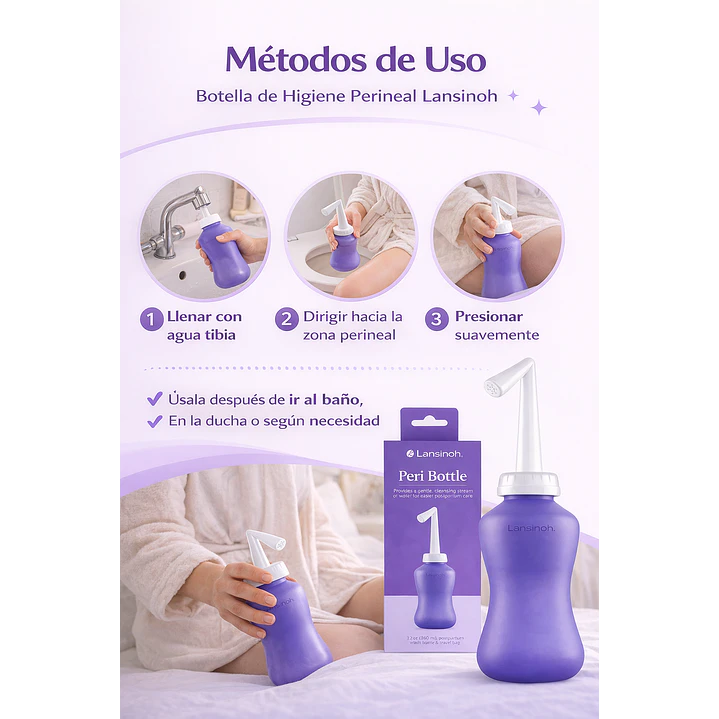 Botella De Higiene Lavado Perineal Postparto Lansinoh 7
