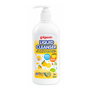 Limpiador De Mamaderas Pigeon Yuzu Con Dosificador Color Blanco 700ml 