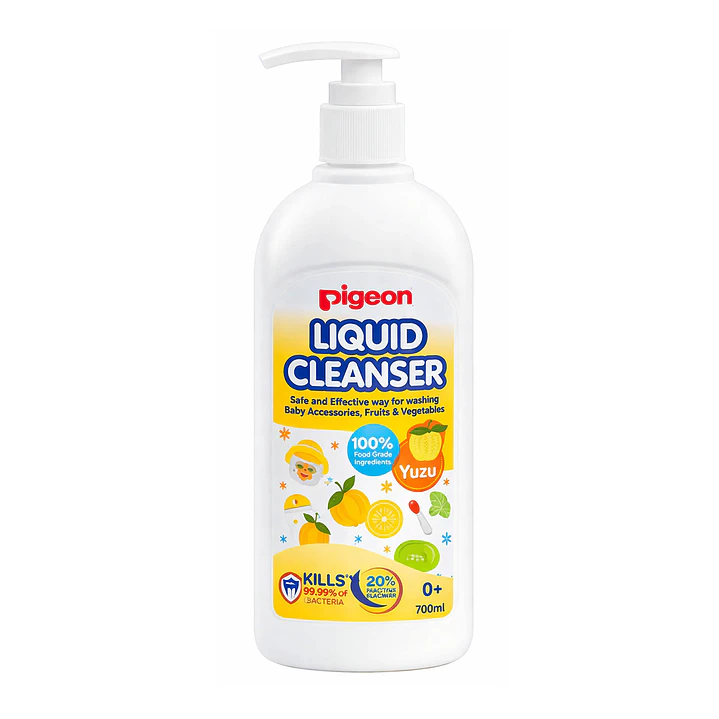 Limpiador De Mamaderas Pigeon Yuzu Con Dosificador Color Blanco 700ml  1