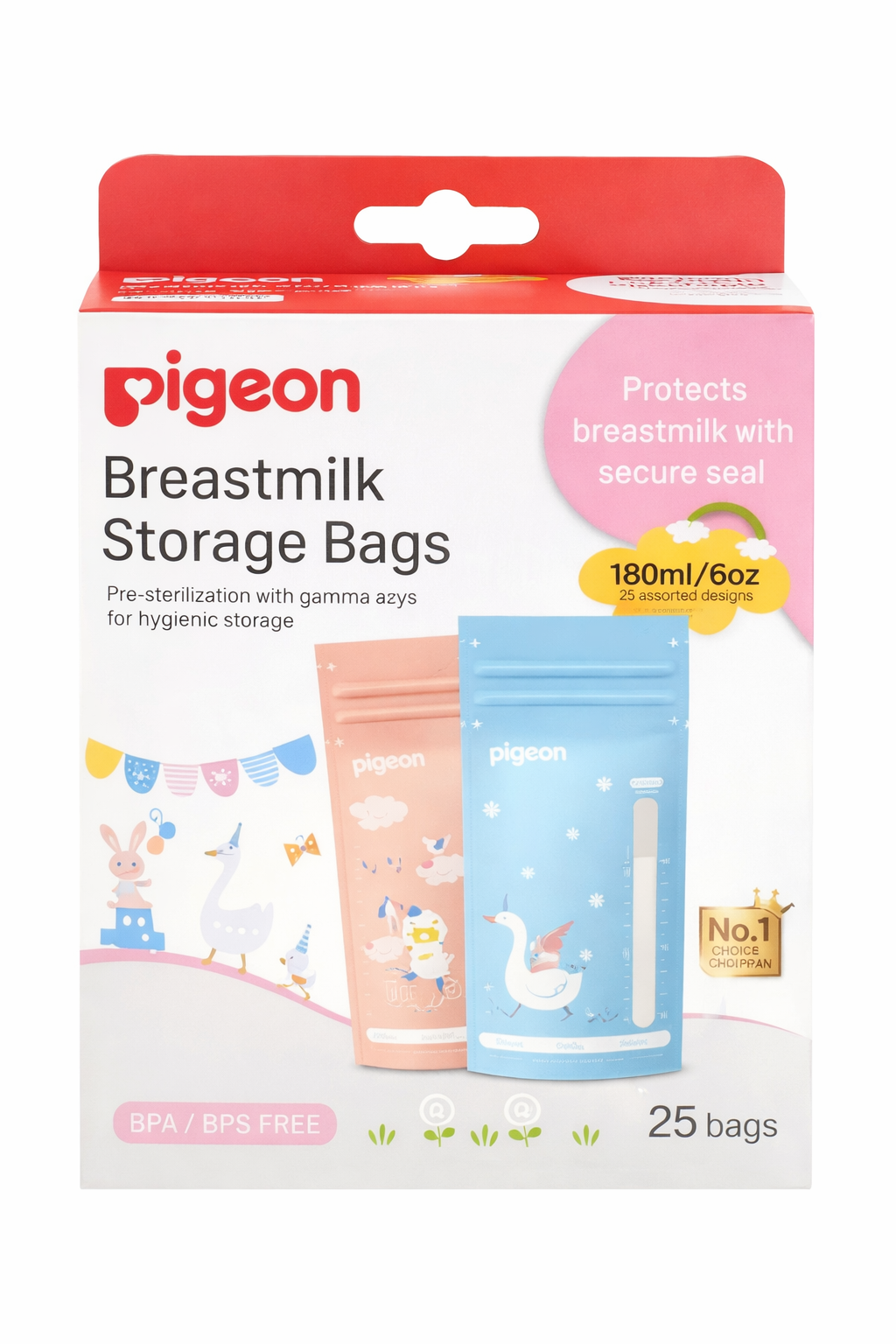 Bolsas Para Almacenar Leche Materna Pigeon  180ml - 25uds