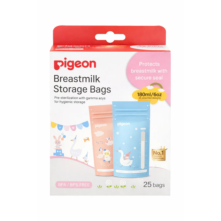 Bolsas Para Almacenar Leche Materna Pigeon  180ml - 25uds 1
