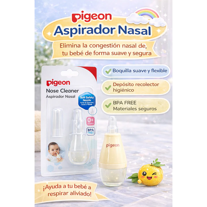 Aspirador Nasal Saca Mocos Con Deposito Pigeon +0M 3
